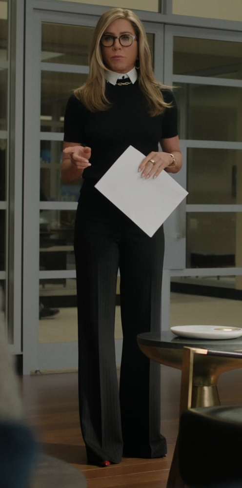 black wide leg pants - Jennifer Aniston (Alexandra "Alex" Levy) - The Morning Show TV Show