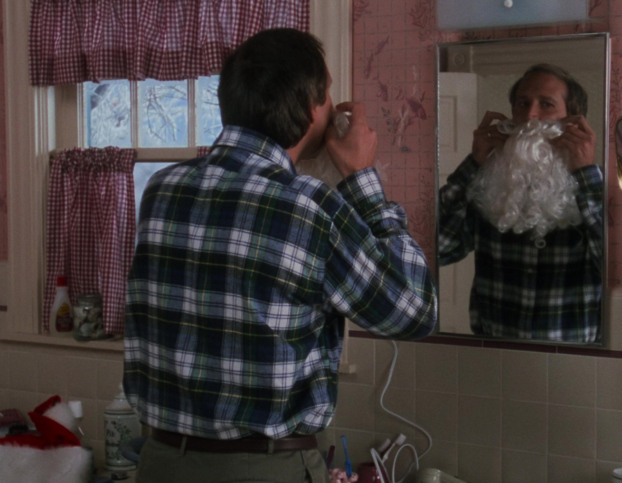 Fleece-Lined Plaid Flannel Shirt of Chevy Chase as Clark W. "Sparky" Griswold Jr.