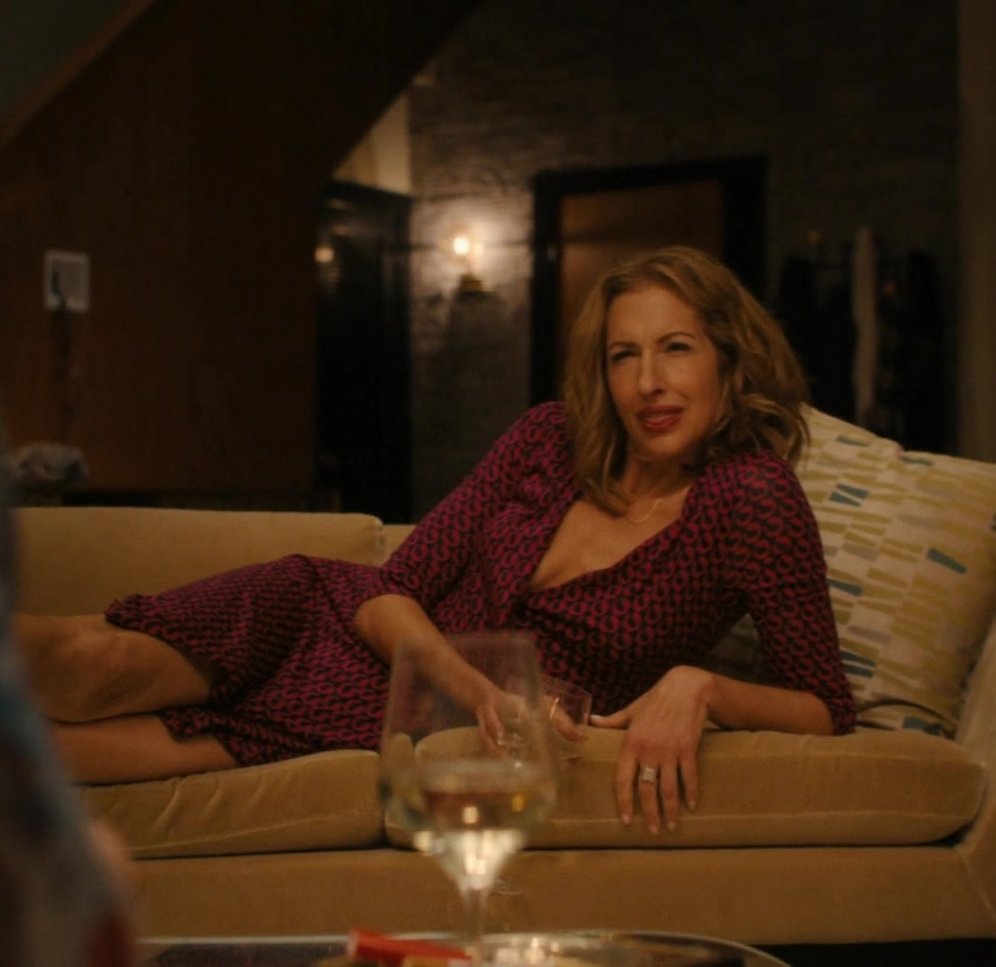 Wrap Dress Worn by Alysia Reiner as Kathryn from Shining Vale TV Show