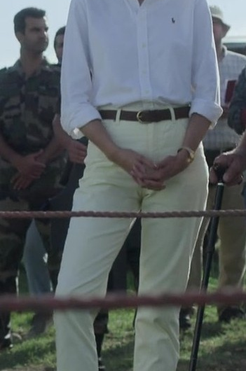 Chino Trousers with a Slim Fit Cut of Elizabeth Debicki as Princess Diana