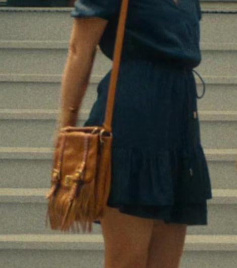 Navy Blue Cinched Waist Mini Dress with Short Flutter Sleeves of Leighton Meester as Ali Moyer