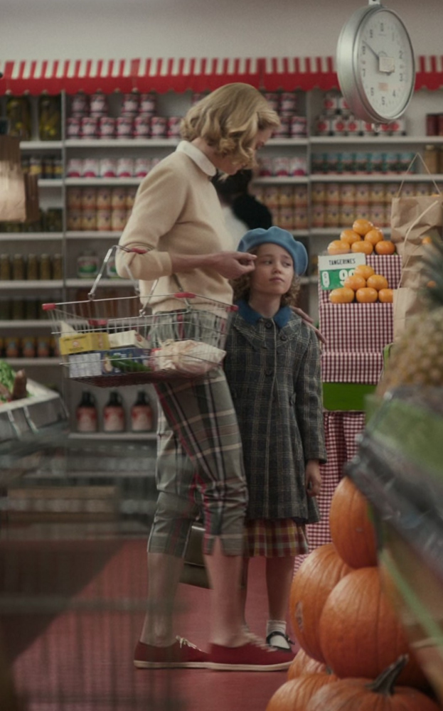 plaid cropped trousers - Brie Larson (Elizabeth Zott) - Lessons in Chemistry TV Show