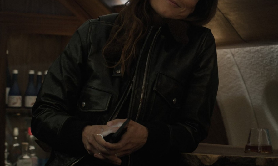 Leather Bomber Jacket Worn by Alice Braga as Sian