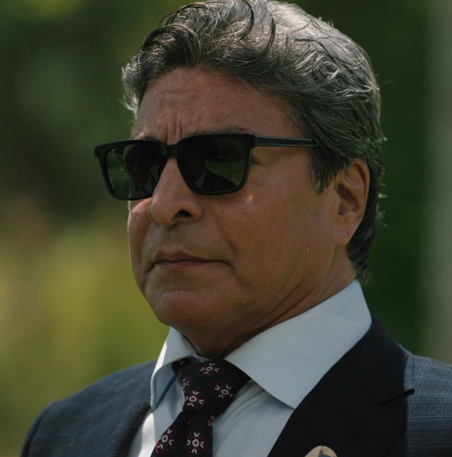 black rectangular frame sunglasses - Gil Birmingham (Chief Thomas Rainwater) - Yellowstone TV Show