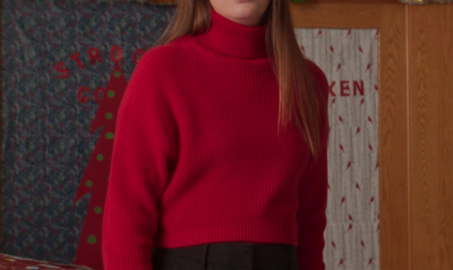 Red Turtleneck Sweater of Leighton Meester as Ali Moyer