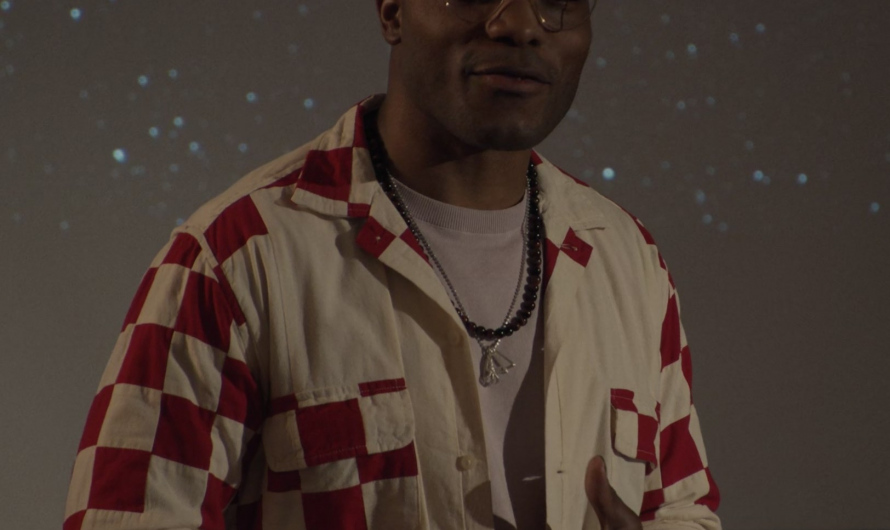 Red and White Checkered Casual Button-Down Shirt Worn by Jermaine Fowler as Martin