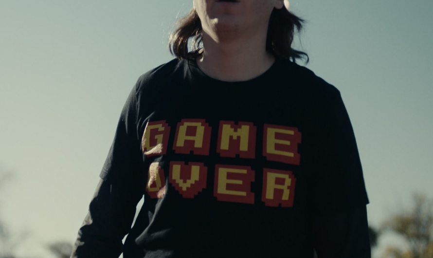Game Over Logo T-Shirt Worn by Paul Dano as Keith Gill