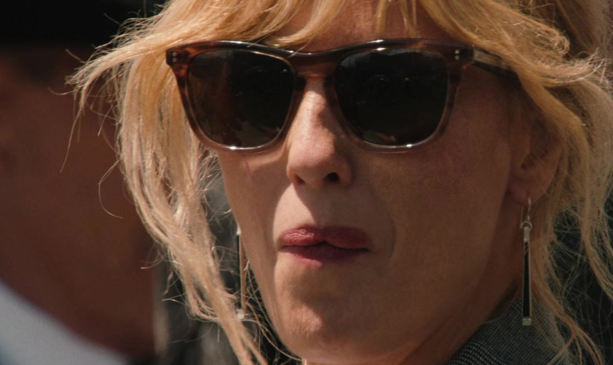 Tortoiseshell Oversized Rectangular Sunglasses Worn by Kelly Reilly as Bethany “Beth” Dutton