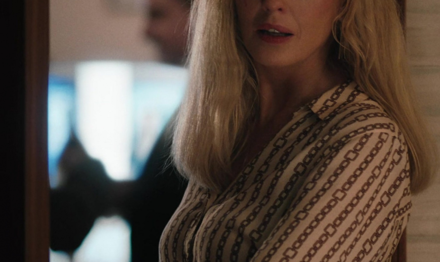 Chain Link Patterned Blouse of Kelly Reilly as Bethany “Beth” Dutton