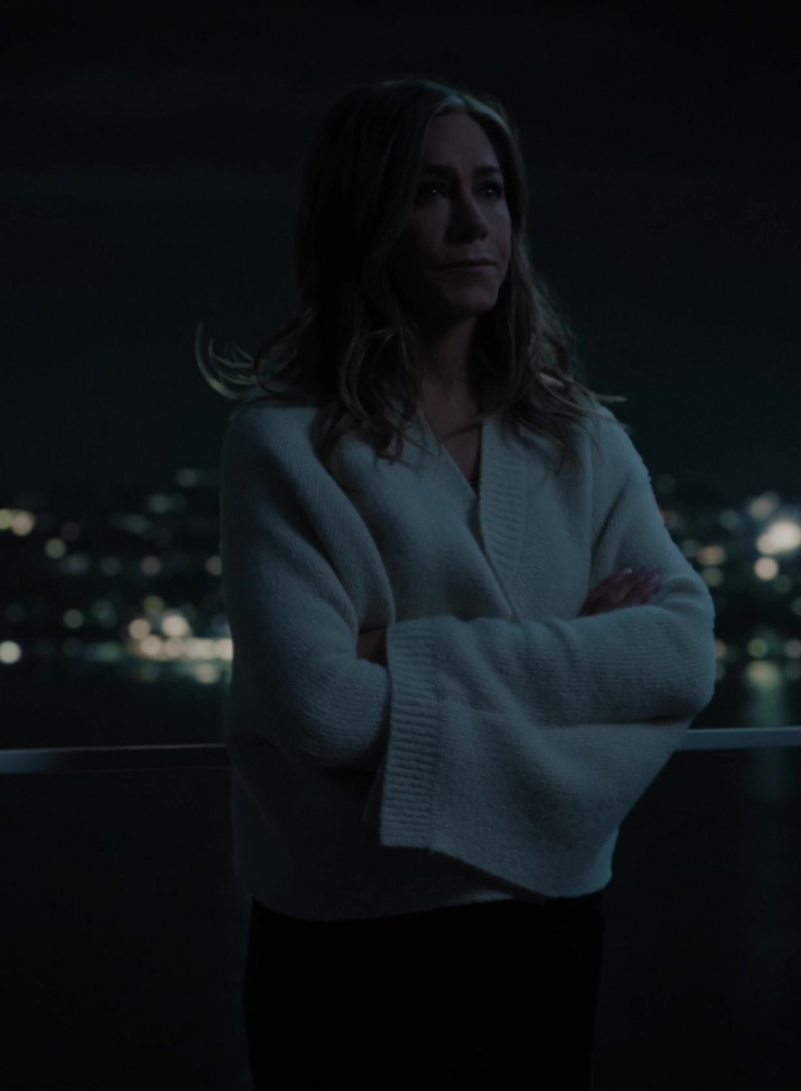 Cozy White Knit Sweater of Jennifer Aniston as Alexandra "Alex" Levy from The Morning Show TV Show
