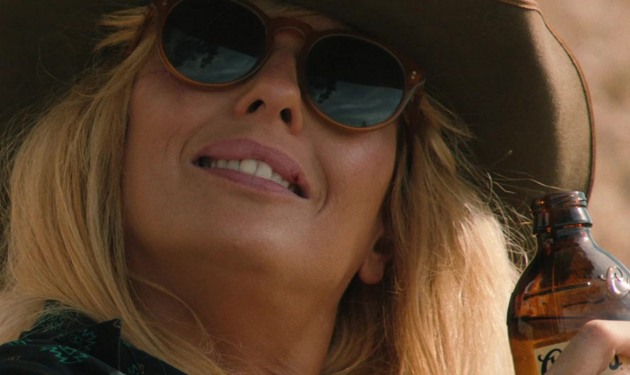 Round Tortoiseshell Frame Gradient Sunglasses of Kelly Reilly as Bethany “Beth” Dutton
