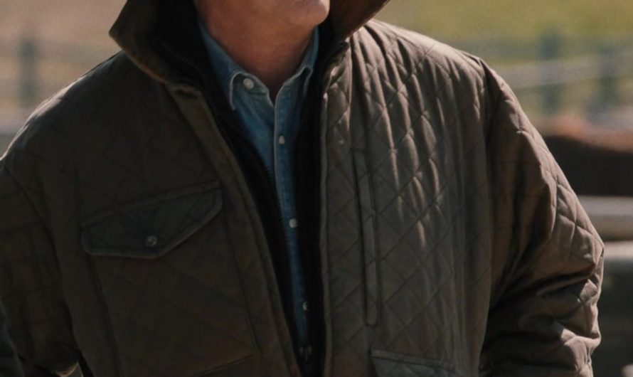 Quilted Brown Rancher Jacket Worn by Kevin Costner as John Dutton III