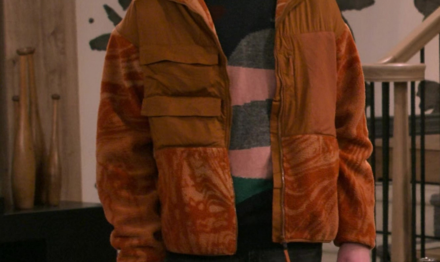 Teddy Fleece Sports Jacket Worn by Anders Keith as David Crane