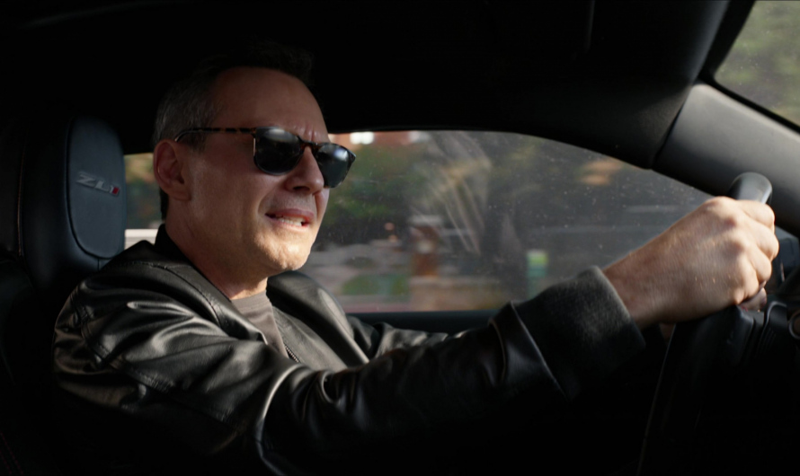 Black Leather Bomber Jacket Worn by Christian Slater as Sebastian Earle