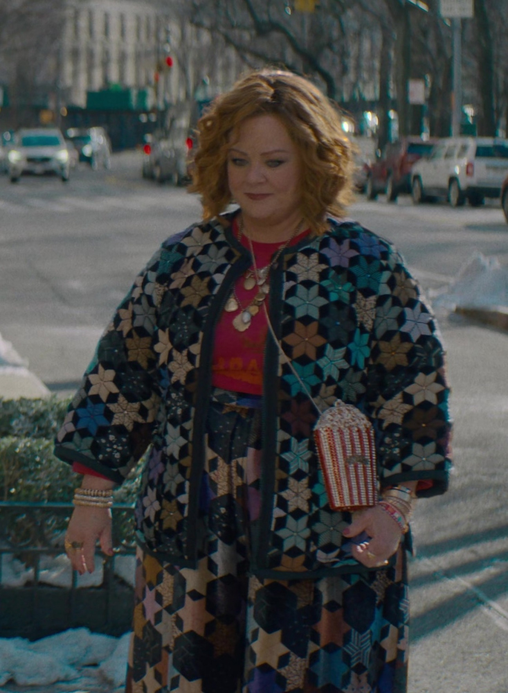Crystal Popcorn Clutch Bag of Melissa McCarthy as Flora from Genie (2023) Movie