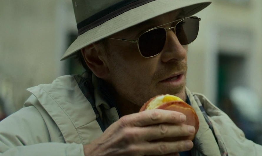 Gold-Tone Metal Frame Aviator Sunglasses Worn by Michael Fassbender