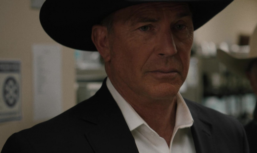 Black Wide-Brimmed Cowboy Hat of Kevin Costner as John Dutton III