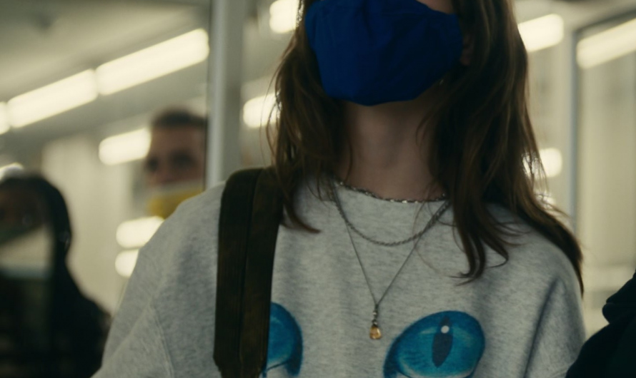 Cat Face Sweatshirt Worn by Talia Ryder as Harmony Williams