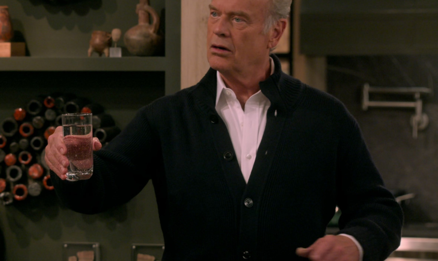 Black Knit Cardigan of Kelsey Grammer as Frasier Crane