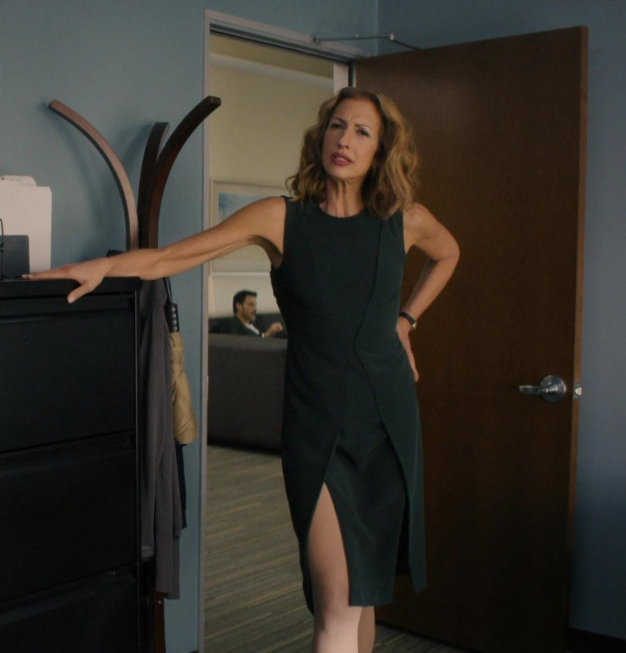 Sleeveless Sheath Dress of Alysia Reiner as Kathryn from Shining Vale TV Show