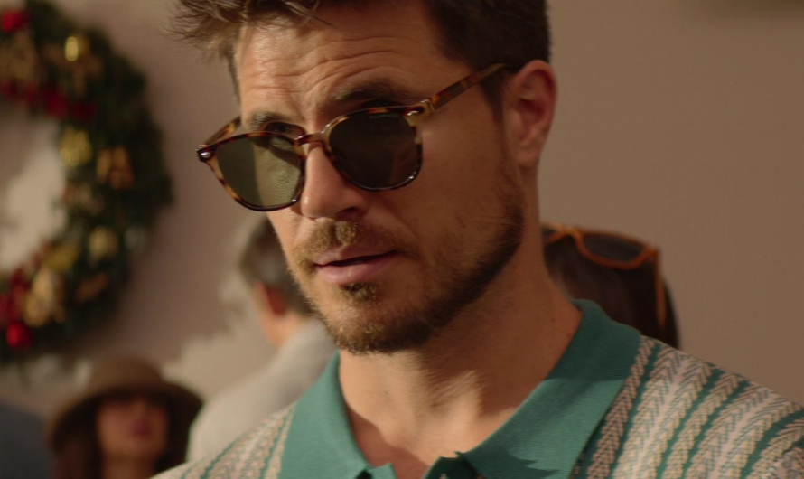 Tortoiseshell Square Sunglasses with Gradient Lenses of Robbie Amell as Graham Stroop