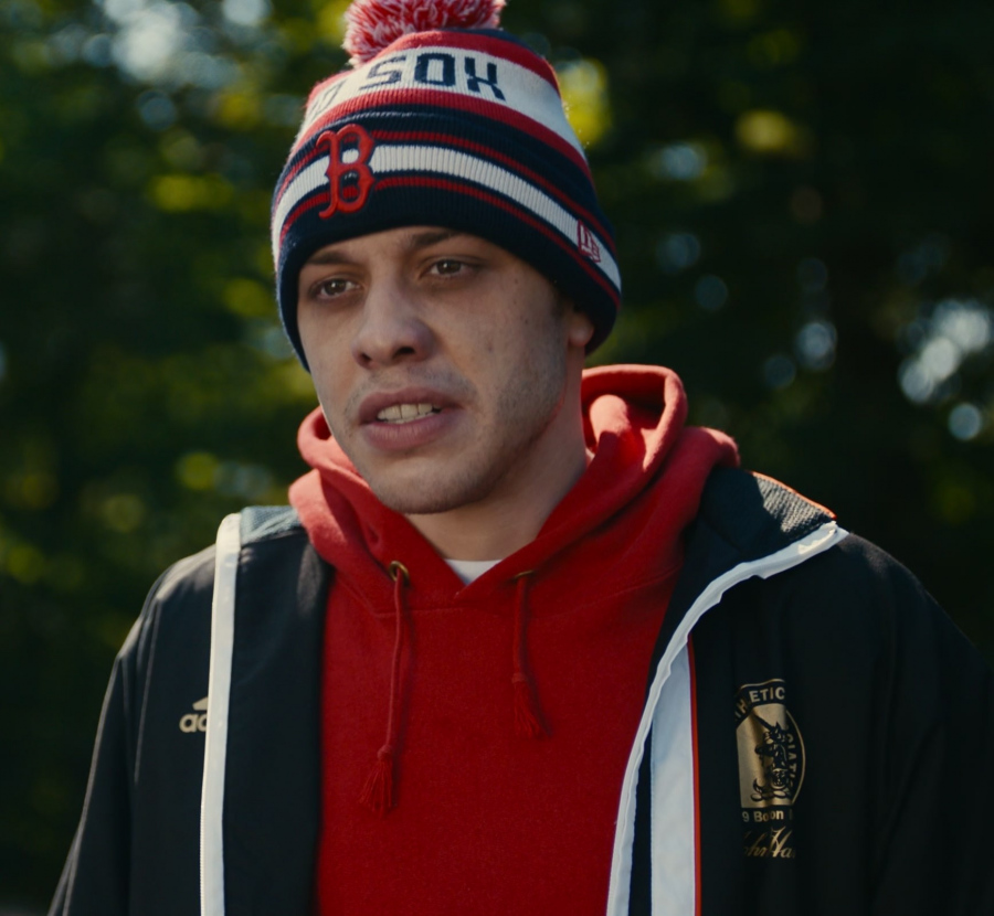 Red Sox Beanie Hat of Pete Davidson as Kevin Gill from Dumb Money (2023) Movie