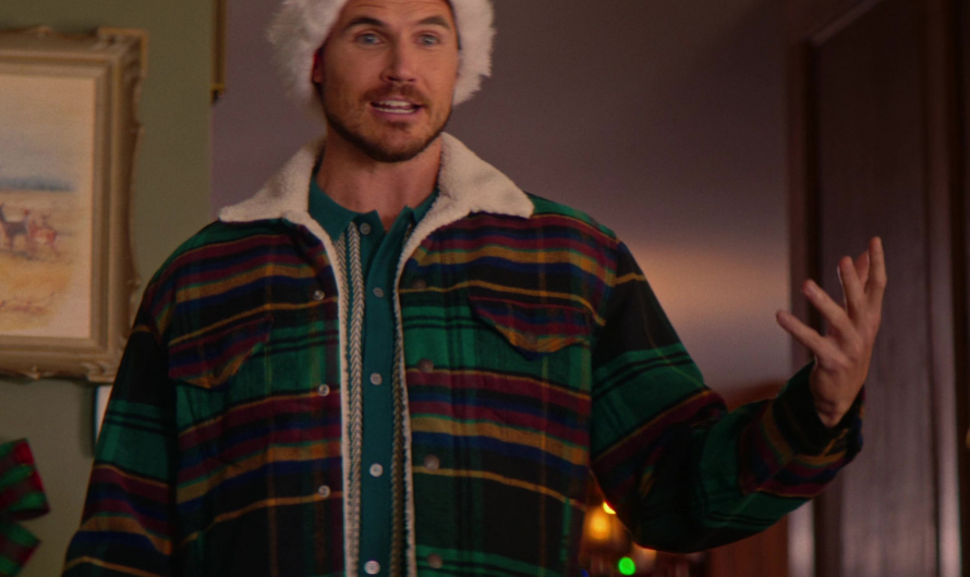 Plaid Wool Sherpa Jacket Worn by Robbie Amell as Graham Stroop