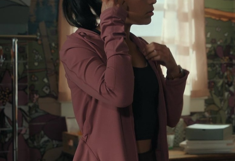 Slim Fit Athletic Hooded Jacket Worn by Nikki Rodriguez as Jackie Howard