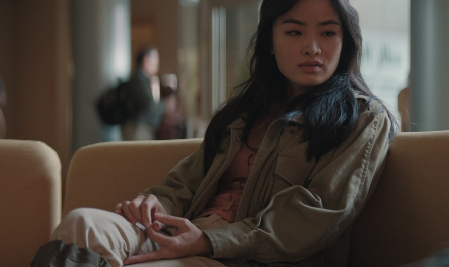 Khaki Shirt Jacket Worn by Anna Sawai as Cate Randa