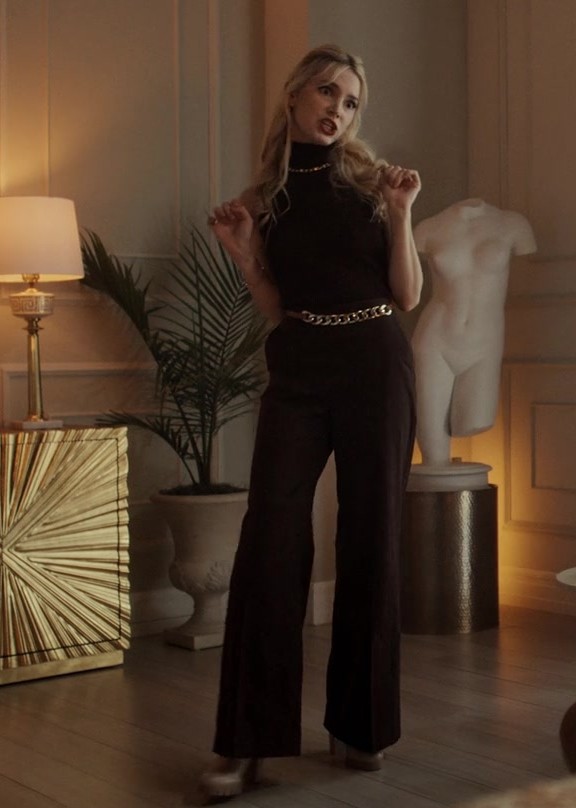 brown wide-leg trousers - Alyson Gorske (Lana) - Obliterated TV Show