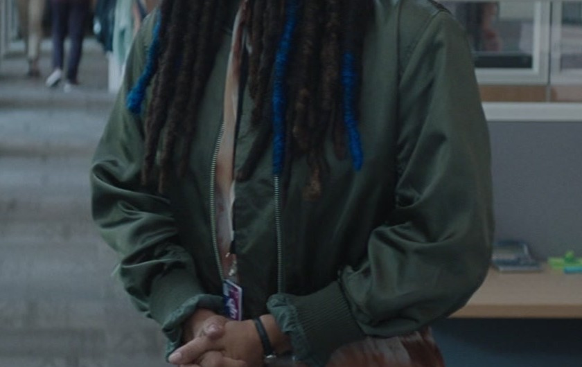 Green Bomber Jacket of Kiersey Clemons as May Olowe-Hewitt