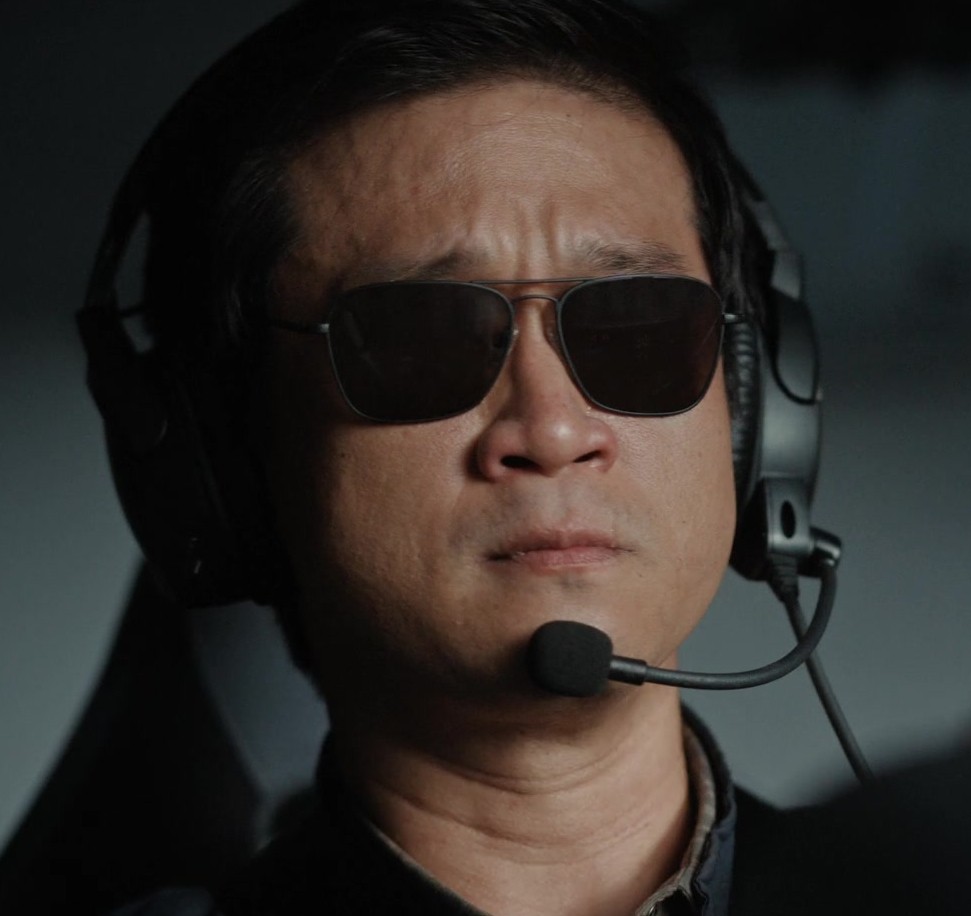 Worn on Obliterated TV Show - Black Frame Aviator Sunglasses Worn by Eugene Kim as Captain Paul Yung