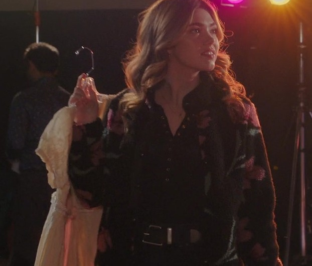Floral Fleece Jacket Worn by Alisha Newton as Erin