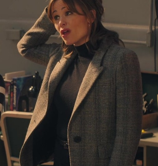 Herringbone Pattern Jacket of Jennifer Garner as Jess