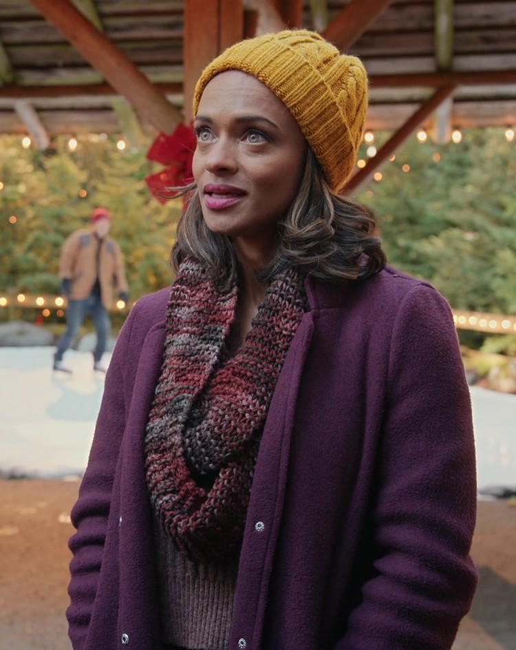 Worn on Virgin River TV Show - Multicolor Cable Knit Scarf Worn by Kandyse McClure as Kaia