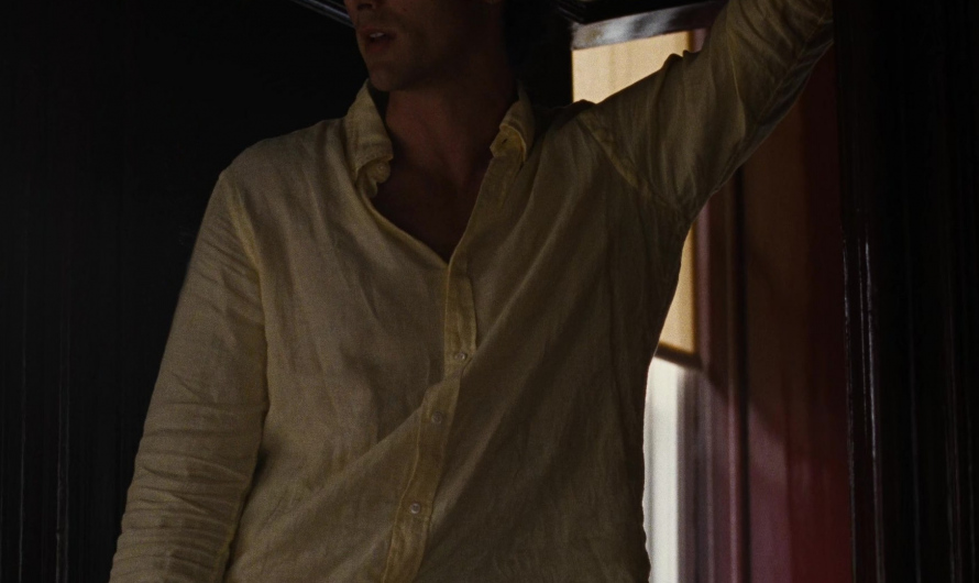Soft Cotton Yellow Linen Shirt of Jacob Elordi as Felix Catton