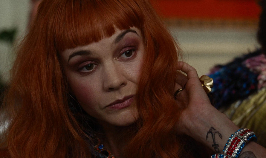 Sparkly United Kingdom National Flag-Inspired Bracelet Worn by Carey Mulligan as “Poor Dear” Pamela