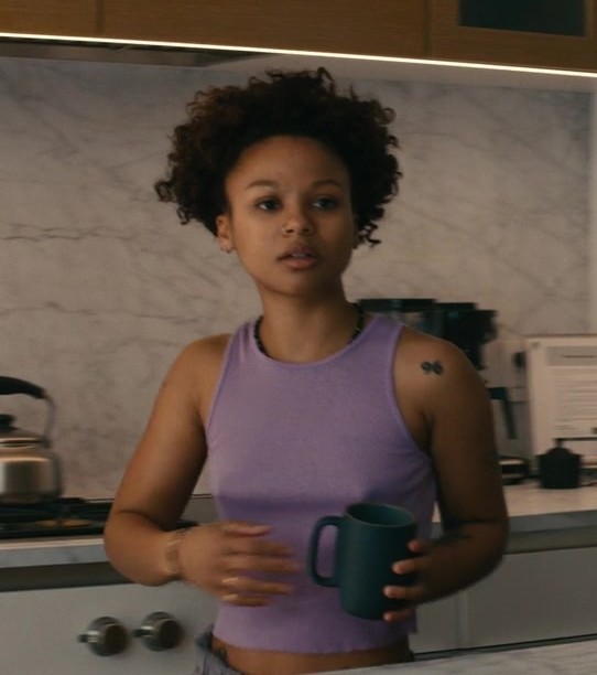 Purple Tank Top of Myha'la as Ruth Scott from Leave the World Behind (2023) Movie