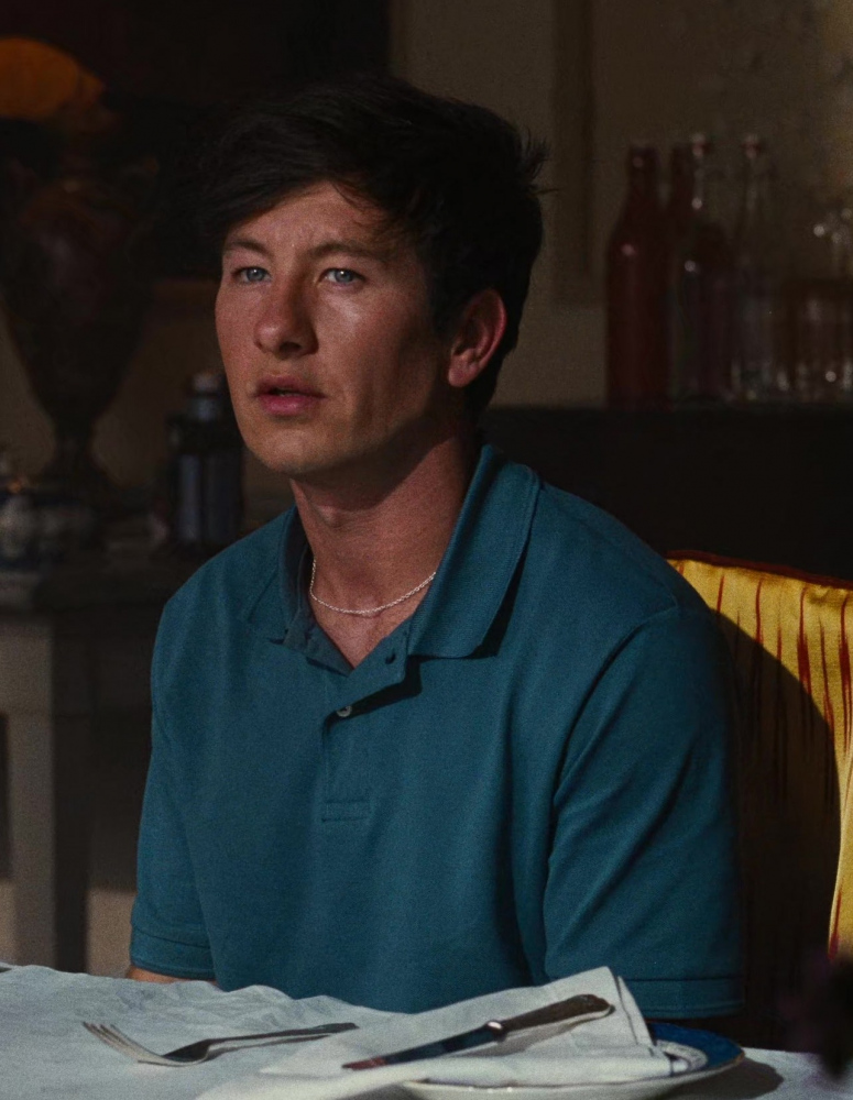 classic teal polo shirt - Barry Keoghan (Oliver Quick) - Saltburn (2023) Movie