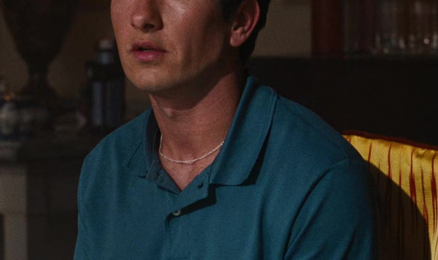 Classic Teal Polo Shirt of Barry Keoghan as Oliver Quick