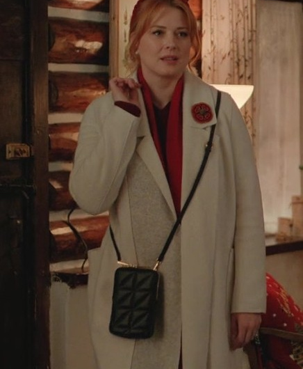 Quilted Leather Mini Bag with Adjustable Strap of Alexandra Breckenridge as Mel Monroe