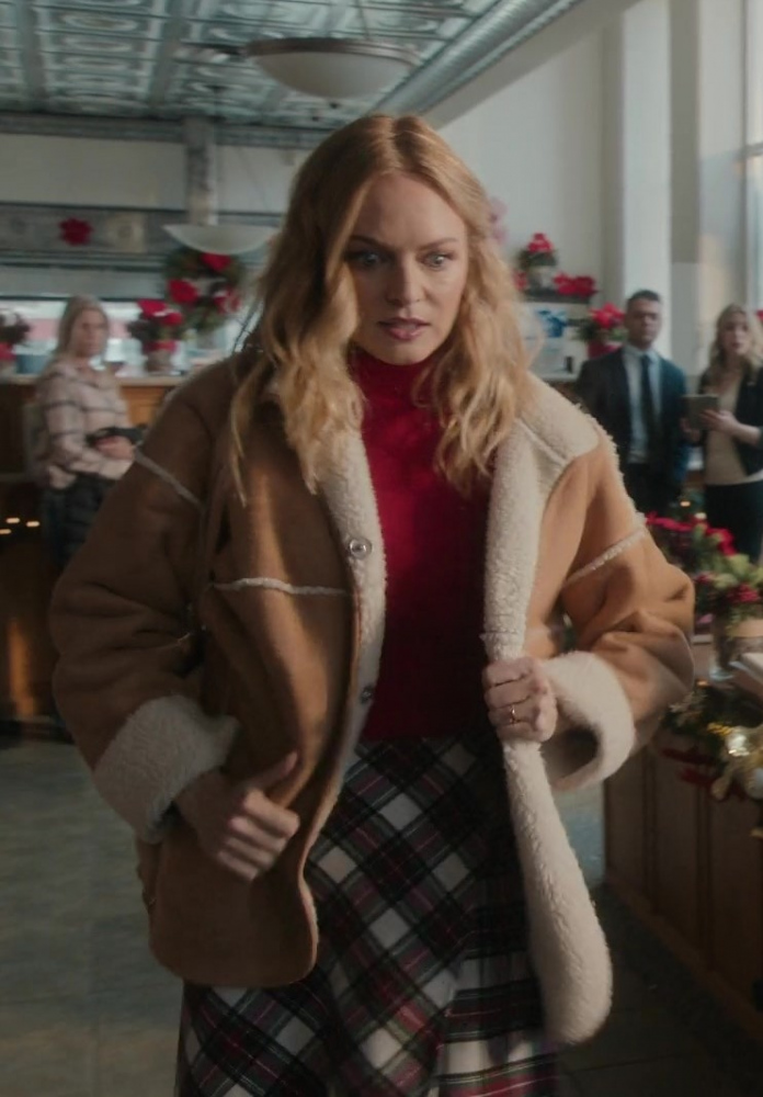 plaid mini skirt - Heather Graham (Charlotte Sanders) - Best. Christmas. Ever! (2023) Movie