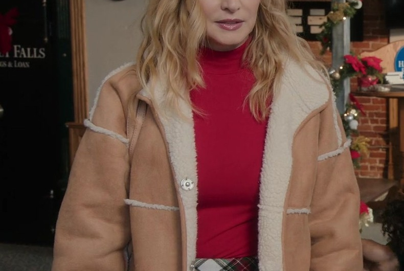 Camel Shearling Jacket Worn by Heather Graham as Charlotte Sanders