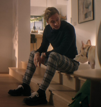 Worn on Family Switch (2023) Movie - Black Shoes Worn by Matthias Schweighöfer as Rolf