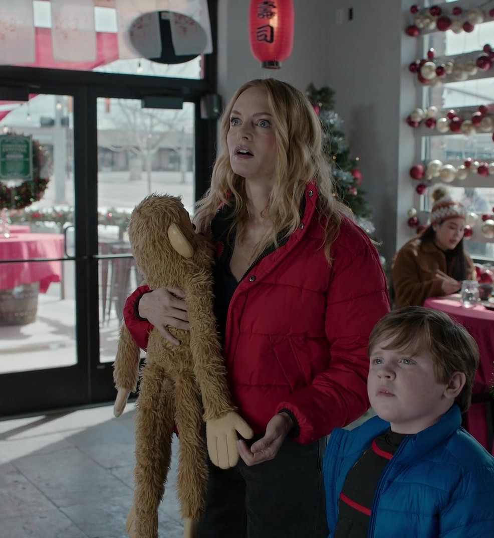 Worn on Best. Christmas. Ever! (2023) Movie - Red Puffer Jacket of Heather Graham as Charlotte Sanders