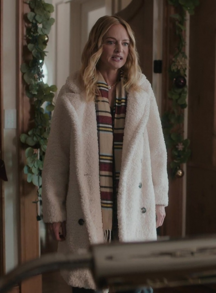 plaid wool scarf - Heather Graham (Charlotte Sanders) - Best. Christmas. Ever! (2023) Movie