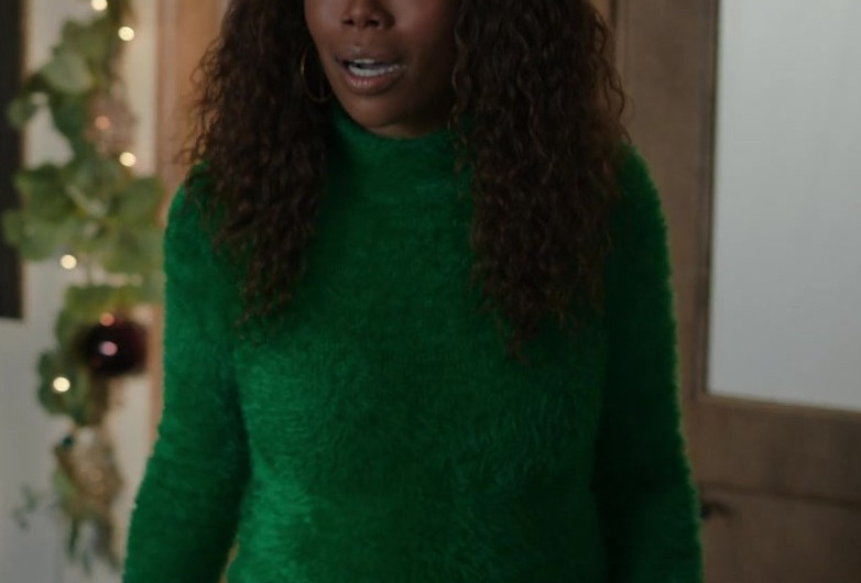Green Furry Sweater Worn by Brandy Norwood as Jackie Jennings