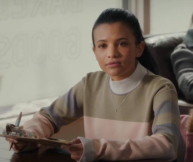 Pastel Color Block Pullover Worn by Nikki Rodriguez as Jackie Howard