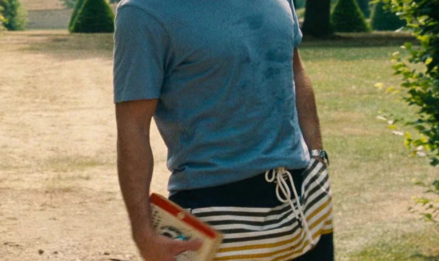 Striped Drawstring Beach Shorts of Barry Keoghan as Oliver Quick