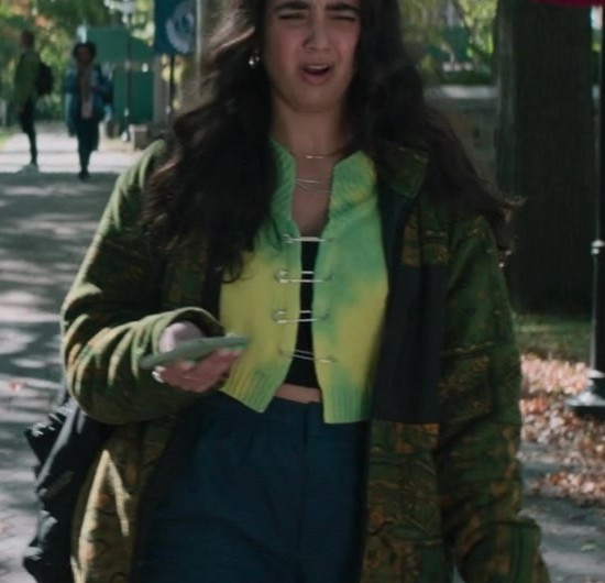 Paisley Fleece Zip-Up Jacket Worn by Geraldine Viswanathan as Taylor